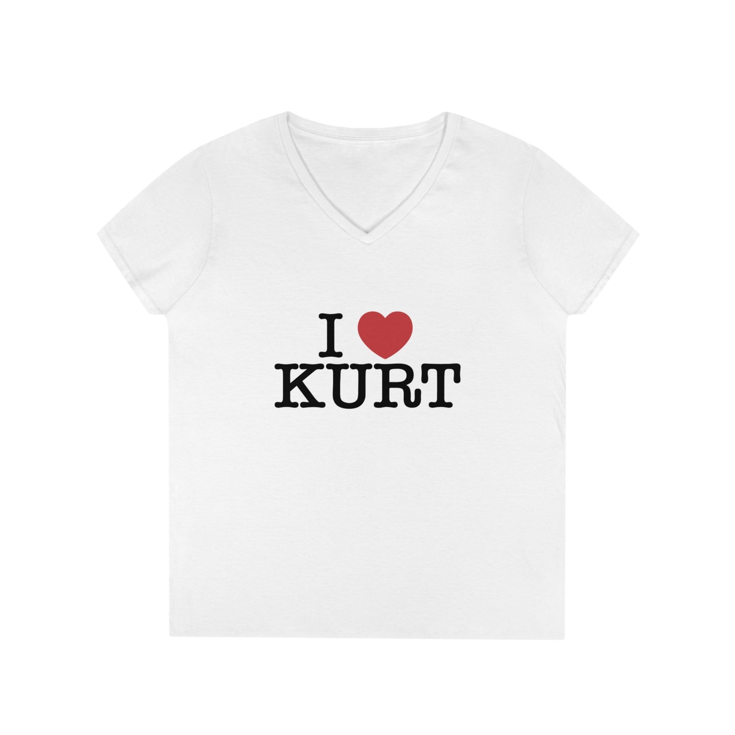 I Heart Kurt Ladies' V-Neck T-Shirt