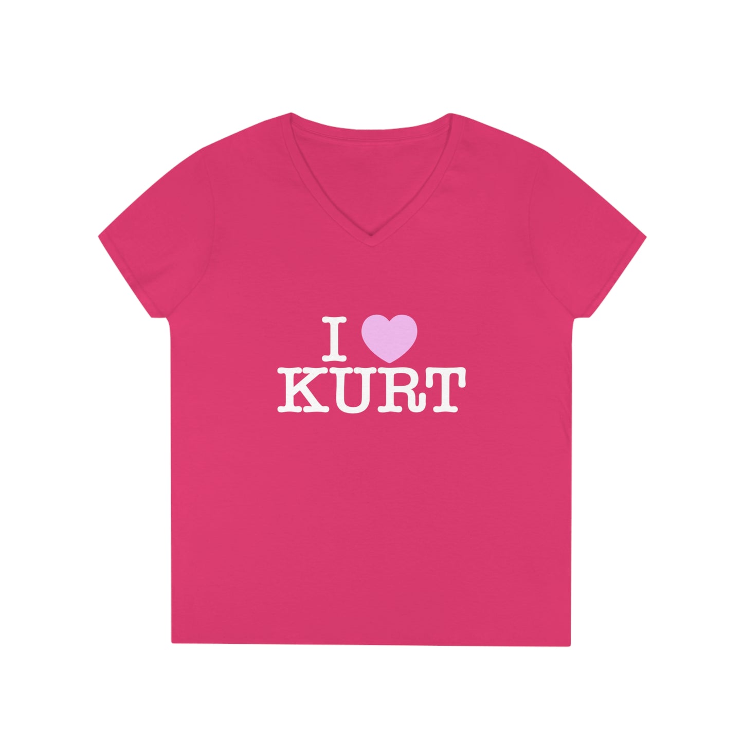 I Heart Kurt Ladies' V-Neck T-Shirt