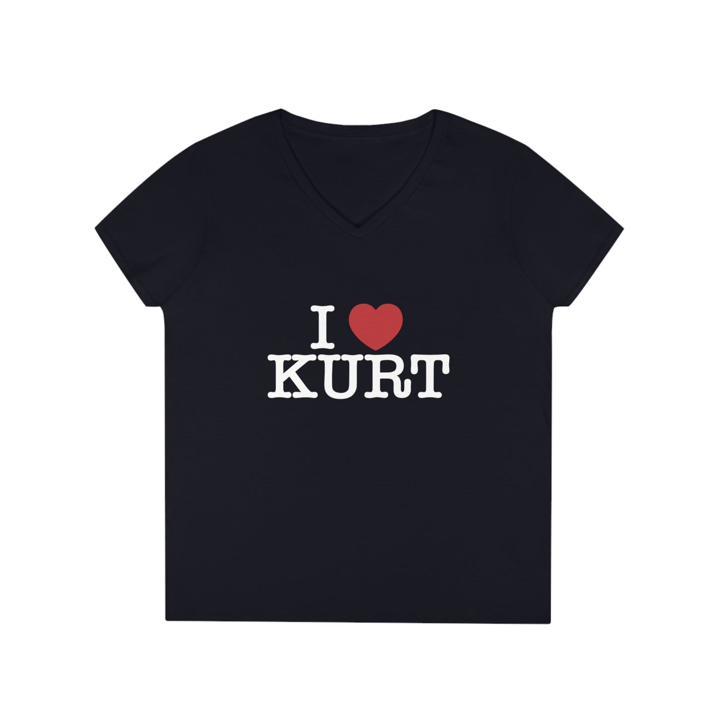 I Heart Kurt Ladies' V-Neck T-Shirt