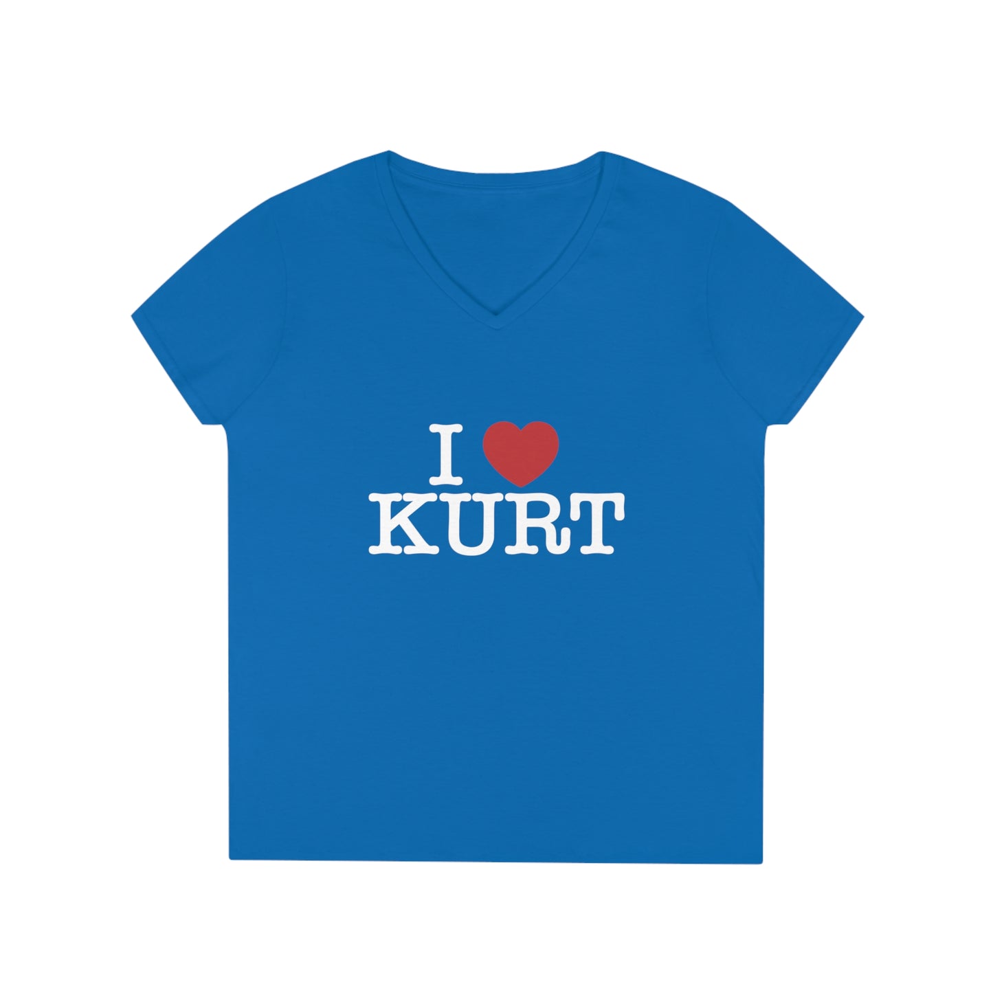 I Heart Kurt Ladies' V-Neck T-Shirt