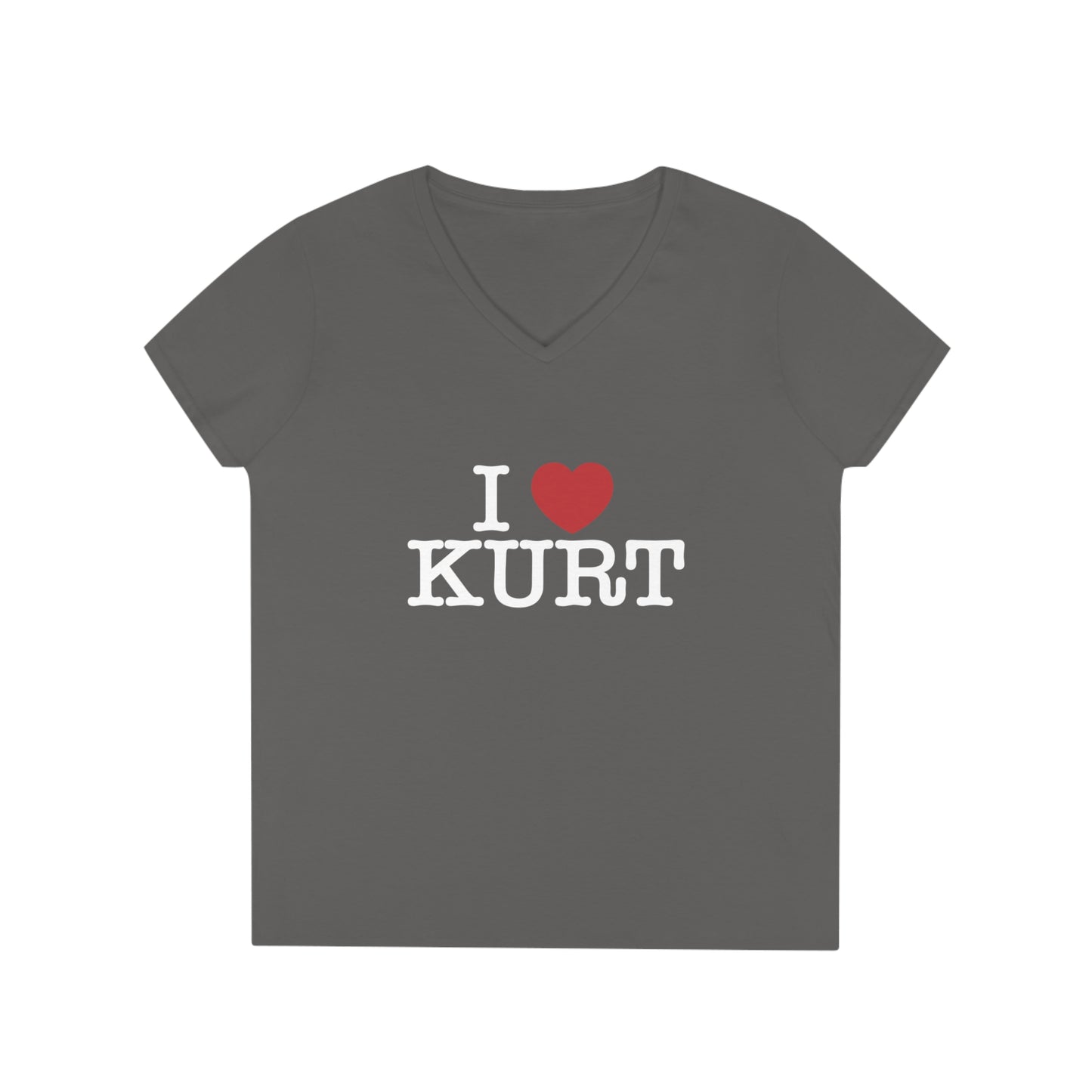 I Heart Kurt Ladies' V-Neck T-Shirt