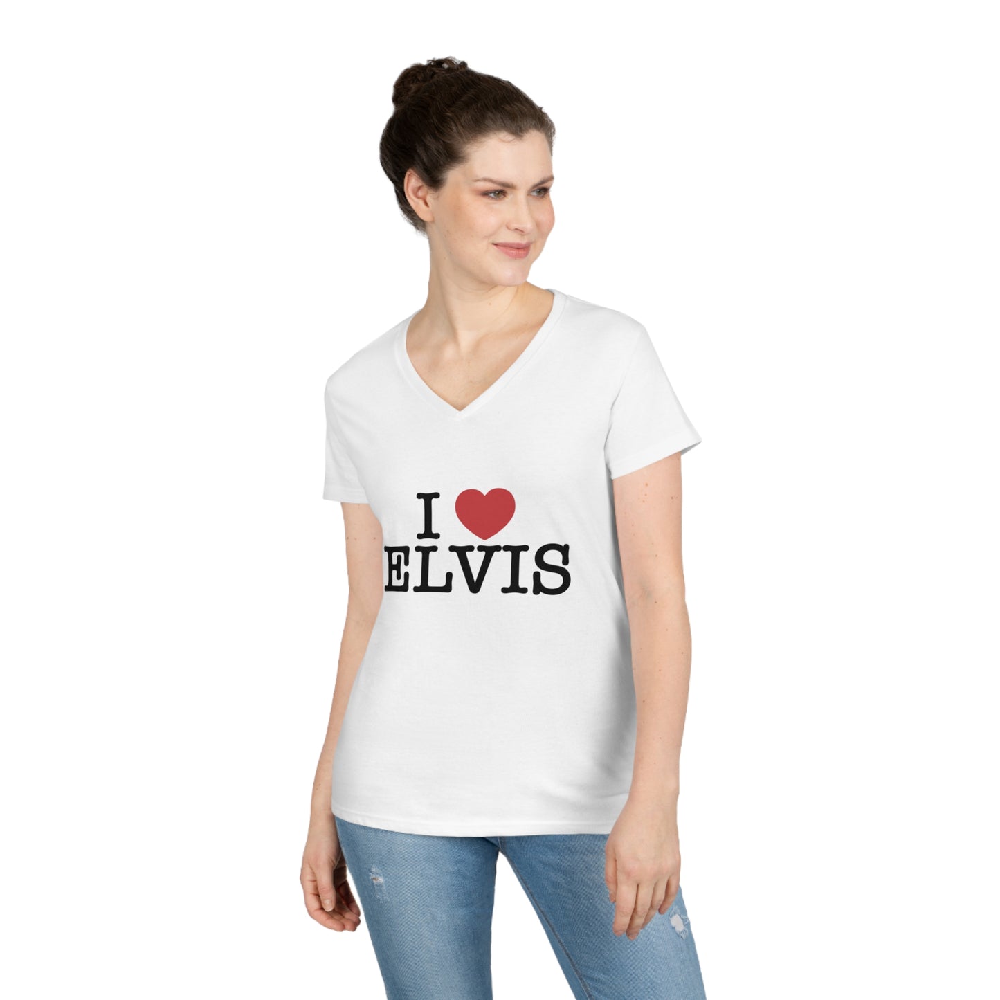 I Heart Elvis Ladies' V-Neck T-Shirt