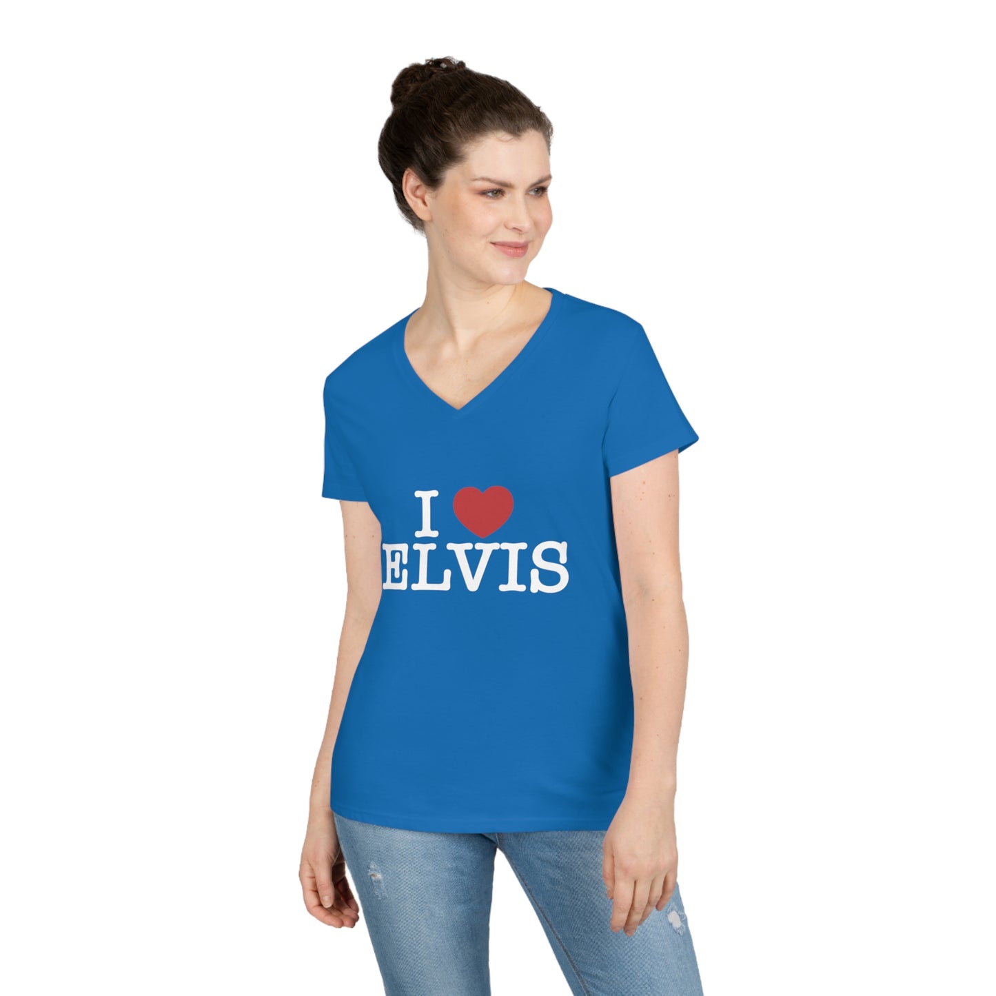 I Heart Elvis Ladies' V-Neck T-Shirt